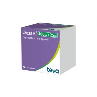 Fezam capsules 400mg+25mg No. 60
