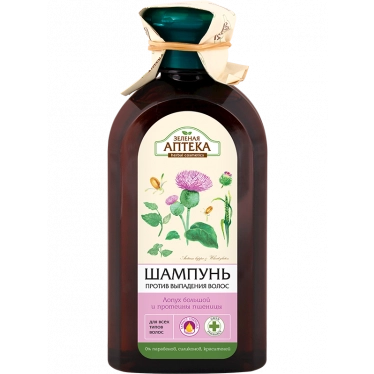 Green Pharmacy - Shampoo against hair loss "Burdock and wheat proteins", 350ml