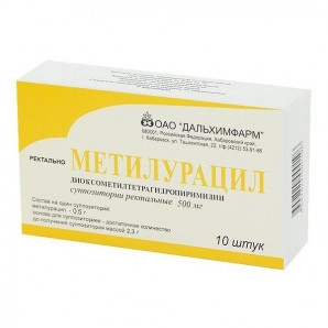 Methyluracil rectal suppositories 500 mg 10 pcs