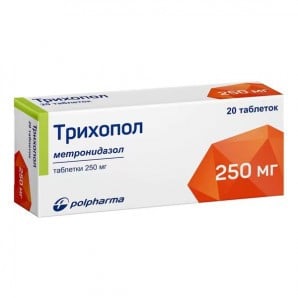 Trichopolum tablets 250 mg No. 20