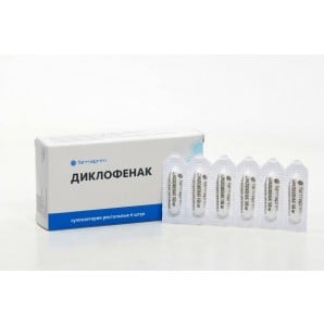 Diclofenac rectal suppositories 50 mg No.6