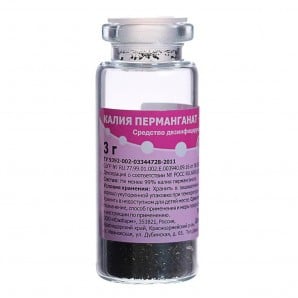 Potassium permanganate 3 grams