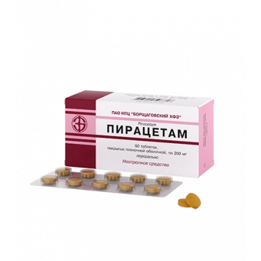 Piracetam tablets 200 mg No. 60