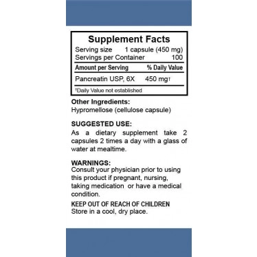 Capsules - Pancreatin #100