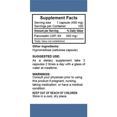 Capsules - Pancreatin #100