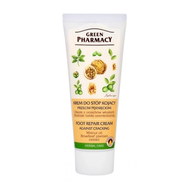 Green Pharmacy - Crack-Healing Foot Cream. Walnut Oil, Psyllium Broadleaf Extract, 75 ml