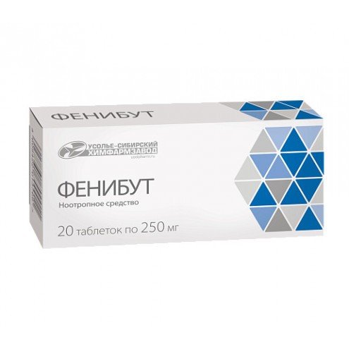 Фенибут таблетки 250мг №20