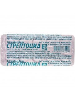 Стрептоцид 10 таблеток 