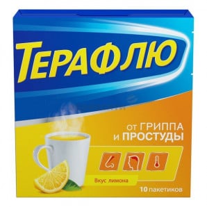 Терафлю порошок от гриппа и простуды, 10 пакетиков